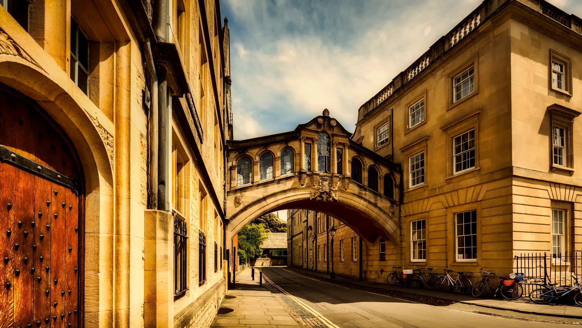 A view of a college in Oxford, UK