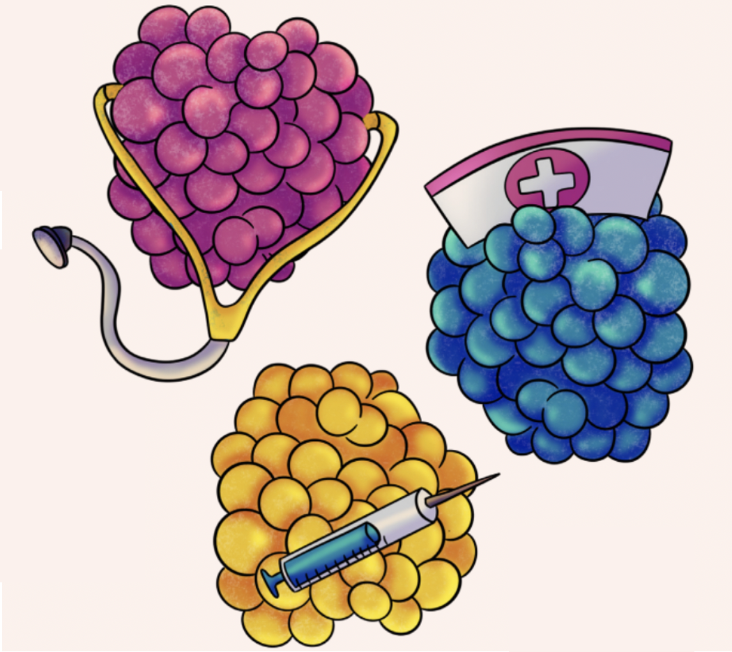 Cartoon of cancer immunotherapies
