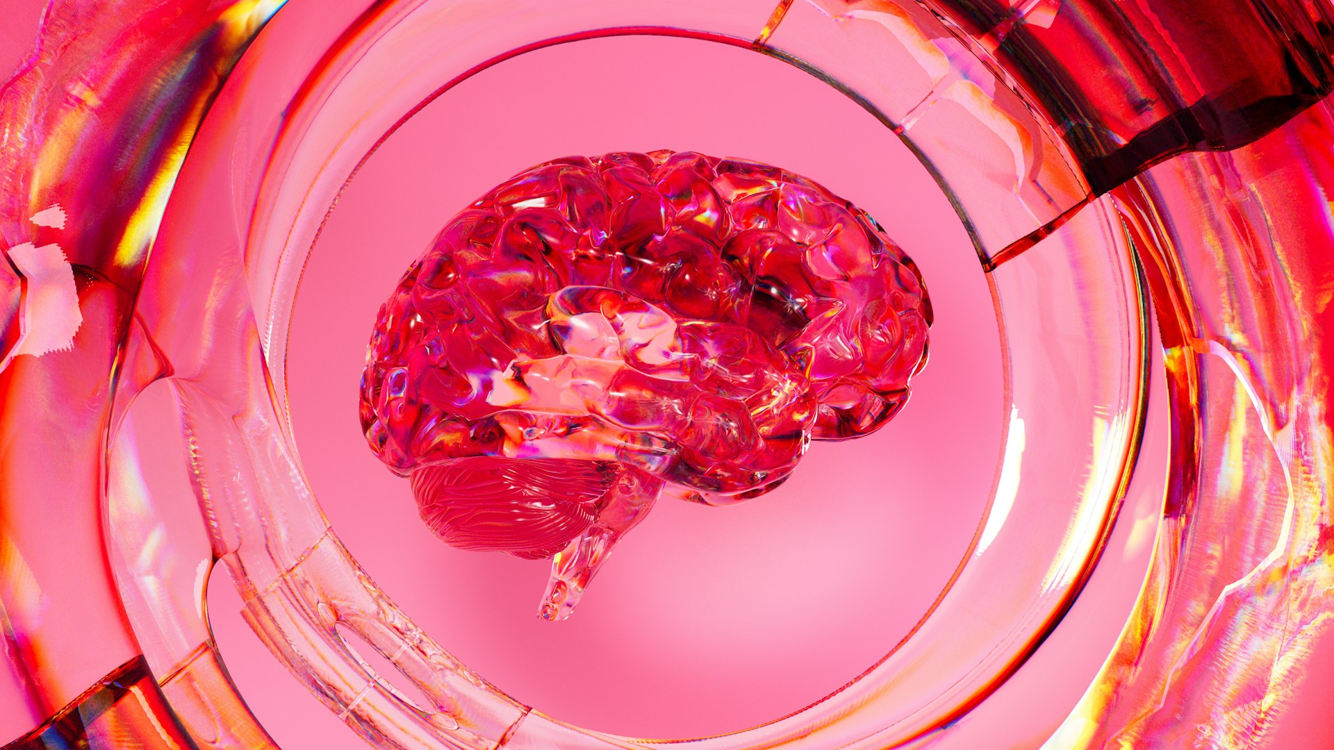 red glass brain